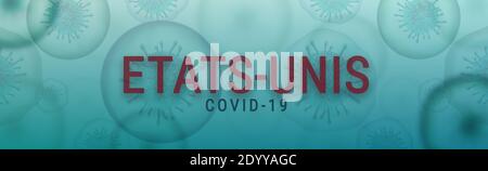 Incoronavirus Covid-19 banner illustration - Microbiologia e Virologia concetto Foto Stock