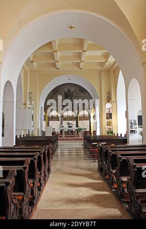 San Jakobus ap. chiesa interiore, Opatija, Croazia, Europa Foto Stock