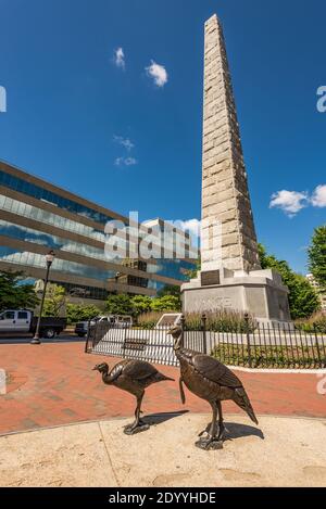 Vance Memorial nel centro di Asheville, North Carolina Foto Stock