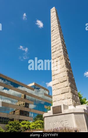 Vance Memorial nel centro di Asheville, North Carolina Foto Stock