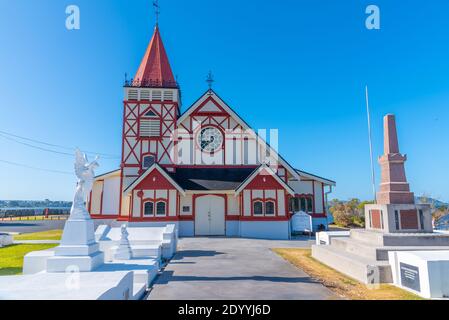 Chiesa Anglicana a Rotorua, Nuova Zelanda Foto Stock