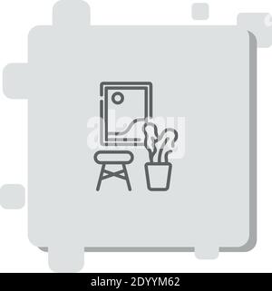 icona decorativa vettoriale semplice illustrazione vettoriale moderna Illustrazione Vettoriale