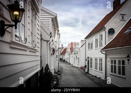 Old Stavanger Norvegia, Norvegia Foto Stock