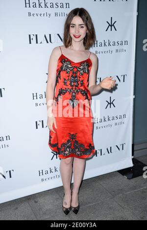 Lily Collins partecipa alla festa di novembre di Flaunt Magazine a Hakkasan Beverly Hills a Los Angeles, CA, USA, il 7 novembre 2013. Foto di Lionel Hahn/ABACAPRESS.COM Foto Stock