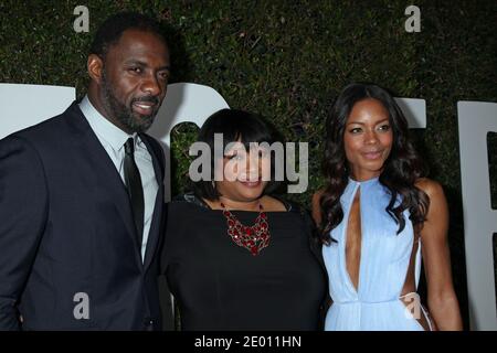 Idris Elba, Zindzi Mandela e Naomie Harris alla Weinstein Company's Los Angeles Premiere per 'Mandela: Long Walk to Freedom' al Cinerama Dome di Hollywood, Los Angeles, CA, USA il 11 novembre 2013. (Nella foto: Idris Elba, Zindzi Mandela, Naomie Harris) Foto di Baxter/ABACAPRESS.COM Foto Stock