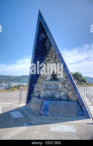 Richard Byrd Memorial a Wellington, Nuova Zelanda Foto Stock