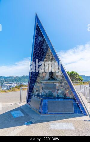 Richard Byrd Memorial a Wellington, Nuova Zelanda Foto Stock