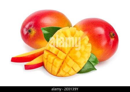 Mango Fruit isolati su sfondo bianco di close-up Foto Stock