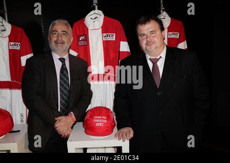 Guy Savoy e Pierre Herme partecipano alla festa 'Grand Prix d'Amerique J-60' all'ippodromo di Vincennes, in Francia, il 26 novembre 2013. Foto Jerome Domine/ABACAPRESS.COM Foto Stock