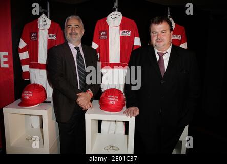 Guy Savoy e Pierre Herme partecipano alla festa 'Grand Prix d'Amerique J-60' all'ippodromo di Vincennes, in Francia, il 26 novembre 2013. Foto Jerome Domine/ABACAPRESS.COM Foto Stock