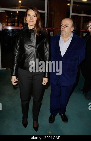 Aurelie Filippetti e Jean-Michel Ribes partecipano alla festa 'la culture contre la haine' al 'Theatre du Rond-Point, a Parigi, Francia il 2 dicembre 2013. Foto Jerome Domine/ABACAPRESS.COM Foto Stock