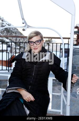 Il regista Jasmila Zbanic si pone durante la quinta edizione del Festival europeo del Cinema di Les Arcs, a Les Arcs, Alpi francesi, il 15 dicembre 2013. Foto di Patrick Bernard/ABACAPRESS.COM Foto Stock