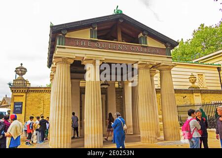 La Queen`s Gallery è una galleria d'arte pubblica di Buckingham Palace, Londra, Città di Westminster, Regno Unito, agosto 2016 Foto Stock