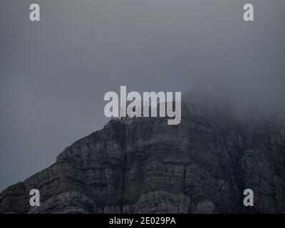 Alter Saentis albergo rifugio sulla vetta di Santis Alpstein Appenzell alpi svizzere in Svizzera Foto Stock