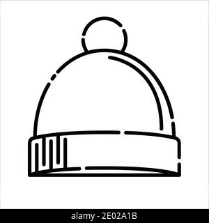 Cappellino, disegno di icone, vettoriale, clip art, disegno di icone della linea di illustrazione Illustrazione Vettoriale