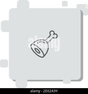 icona vettore ham semplice illustrazione vettoriale moderna Illustrazione Vettoriale