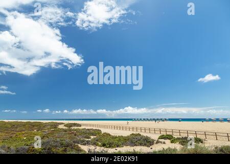 Spiaggia Papagayo, Lanzarote, Isole Canarie Foto Stock