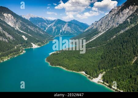 Plansee guardando a nord, Tirolo, Austria Foto Stock