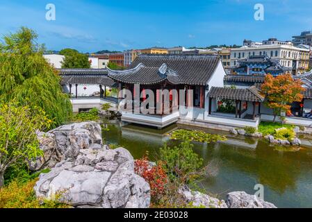 LAN Yuan giardino cinese a Dunedin, Nuova Zelanda Foto Stock