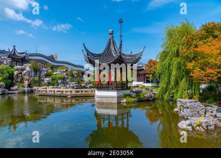 LAN Yuan giardino cinese a Dunedin, Nuova Zelanda Foto Stock