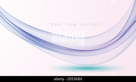Blu moderno astratto linee certificato Swoosh, velocità onda liscio sfondo bordo. Illustrazione vettoriale Illustrazione Vettoriale