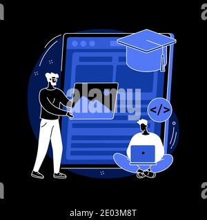 Corsi di sviluppo Web concetto astratto illustrazione vettoriale. Illustrazione Vettoriale