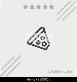pizza triangolare biten pezzo contorno vettore icona moderno semplice vettore illustrazione Illustrazione Vettoriale