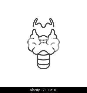 Icona della linea di colore della ghiandola tiroidea. Pittogramma per pagina web, app mobile, promo. Tratto modificabile. Illustrazione Vettoriale