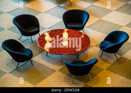 Interno dell'Okura Hotel a Tokyo, Giappone Foto Stock