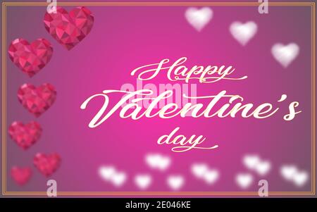 felice biglietto d'auguri per la festa dell'amore. concetto per amore e amanti Foto Stock