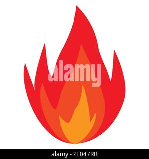 Segno fiamma icona vettore fuoco fonte, calore fiamma fuoco concetto Illustrazione Vettoriale