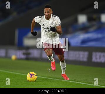 Brighton e Hove, Regno Unito. 29 Dic 2020. Pierre-Emerick Aubameyang dell'Arsenal durante la partita della Premier League all'American Express Community Stadium, Brighton e Hove Picture di Daniel Hambury/Focus Images/Sipa USA 29/12/2020 Credit: Sipa USA/Alamy Live News Foto Stock