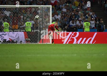 SOCHI, RUSSIA-23 GIUGNO 2018 il gol keeper tedesco Manuel Neuer durante la partita di calcio del Gruppo F della Coppa del mondo Russia 2018 tra Germania e Svezia Foto Stock