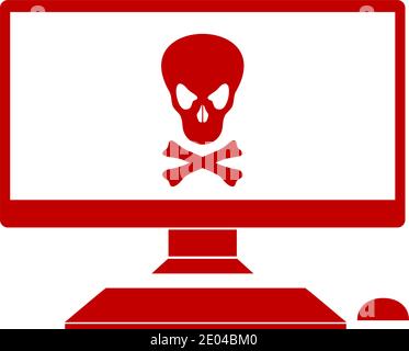 illustrazione del virus del computer Illustrazione Vettoriale