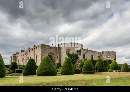 Il castello di Chirk è un castello classificato di grado i sul confine inglese gallese a Chirk, vicino a Wrexham, nel Galles del Nord. Foto Stock