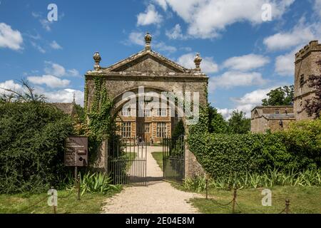 Chastleton House è una casa di campagna giacobea situata a Chastleton vicino a Moreton-in-Marsh, Oxfordshire. Foto Stock