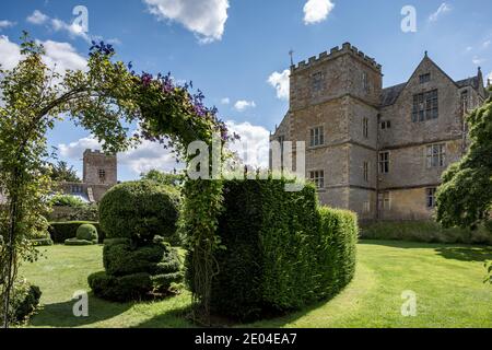 Chastleton House è una casa di campagna giacobea situata a Chastleton vicino a Moreton-in-Marsh, Oxfordshire. Foto Stock