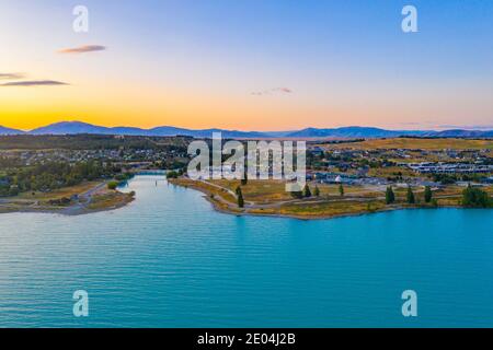 Tekapo città in Nuova Zelanda Foto Stock