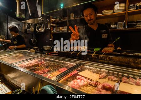 Ristorante giapponese a Tokyo-Minato, Giappone Foto Stock