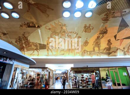 Soffitto a Galerias Santa Fe, Santa Fe Avenue, Buenos Aires, Argentina Foto Stock