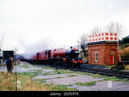 Princess Class No 46203 Princess Margaret Rose ad Appleby in Westmorland, stabilirsi a Carlisle Railway, Cumbria, Inghilterra Foto Stock