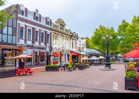 NELSON, NUOVA ZELANDA, 4 FEBBRAIO 2020: Trafalgar Street nel centro di Nelson, Nuova Zelanda Foto Stock