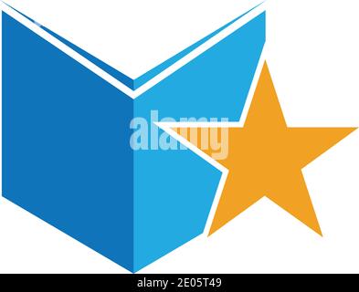 Logo del libro e icona della libreria modello di disegno vettoriale Logo del libro Disegno di illustrazione vettoriale modello Illustrazione Vettoriale