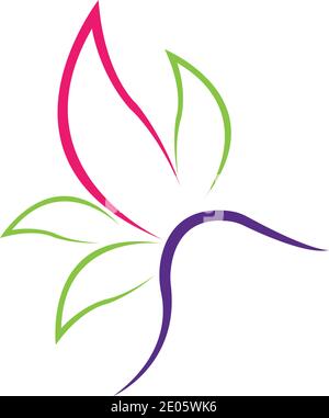 Bellezza Butterfly icona Vettore design Illustrazione Vettoriale