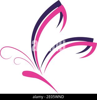 Bellezza Butterfly icona Vettore design Illustrazione Vettoriale