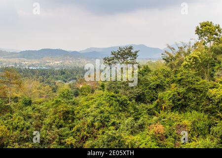 Il paesaggio intorno a Wat Khao Tabak in si Racha Thailandia Asia Foto Stock