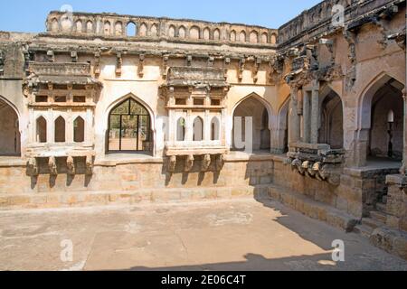 queens bagno hampi karnataka Foto Stock