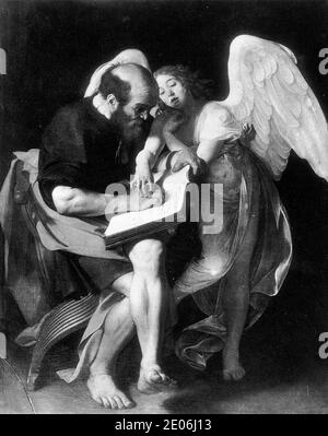 Le Caravage - Saint Mathieu et l'ange. Foto Stock