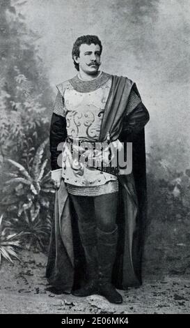 Le Cid - Massenet - prima esecuzione 1885 - Jean de Reszké (Rodrigue). Foto Stock