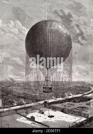 Le Grand ballon captif de la cour des Tuileries. Foto Stock